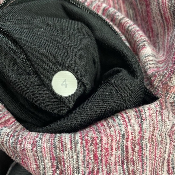 Lululemon Runderful 1/2 Zip Space Dye Camo Berry Rumble Multi Black Size 4 - Picture 4 of 7